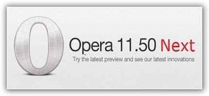 Opera Next 11.50 Build 1035 Beta