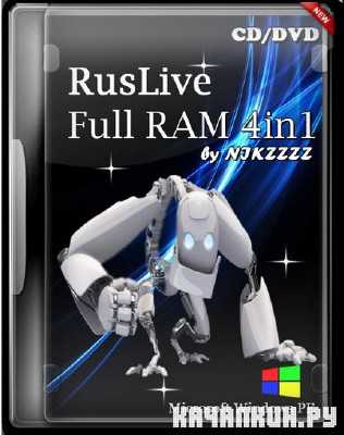 RusLiveFull 2013 RAM 4in1 by NIKZZZZ CD| DVD| USB tools 10.08.2013 (RuS/EnG)